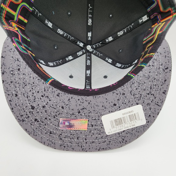 New Era Graphite New York Mets City Connect‎ 59FIFTY Fitted Hat Size 8 (XL) NEW - Picture 10 of 16